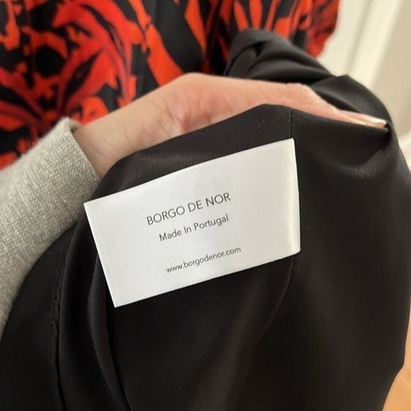 Borgo De Nor Elista black and red dress abstract bamboo and tiger stripe pattern - Picture 9 of 13